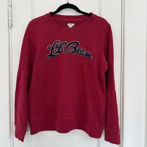 L.L.Bean Red Crewneck Sweatshirt Sz M